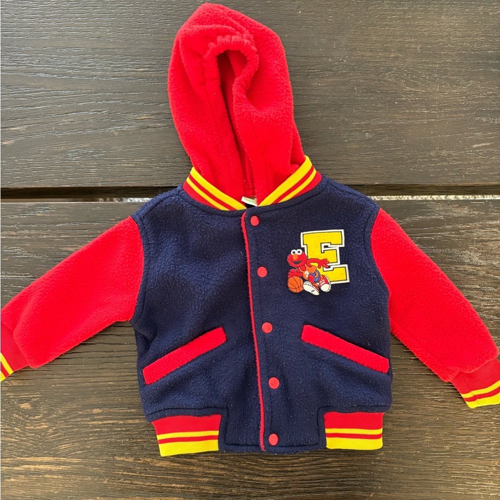 Y2K Elmo Letterman Jacket